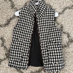 Black and white vest